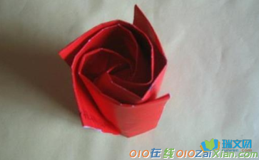 简单玫瑰花折纸图解步骤