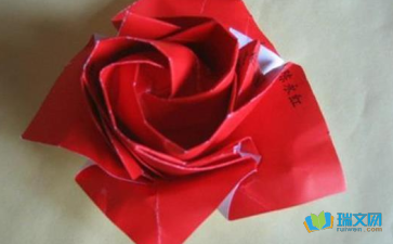 简单玫瑰花折纸图解步骤