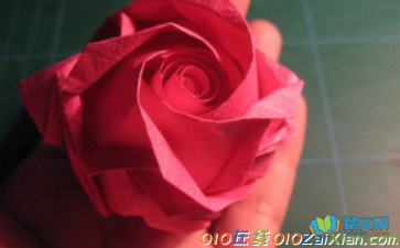 简单玫瑰花折纸图解