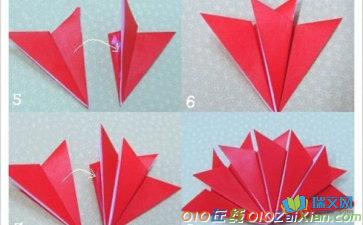 教师节康乃馨折纸花方法