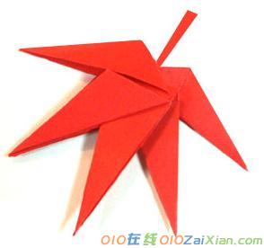 枫叶的折纸教程