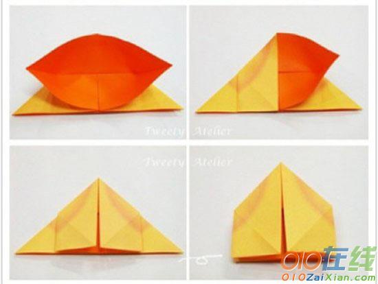双层爱心折纸的折法图解