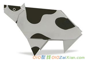 奶牛的手工折纸教程