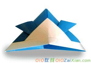 武士帽子的折纸教程