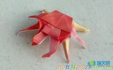 简单螃蟹折纸图解