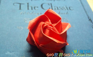 纸折玫瑰花图解简单易学