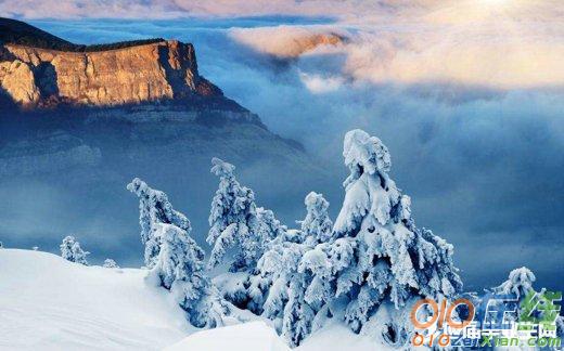 关于雪的风景段落