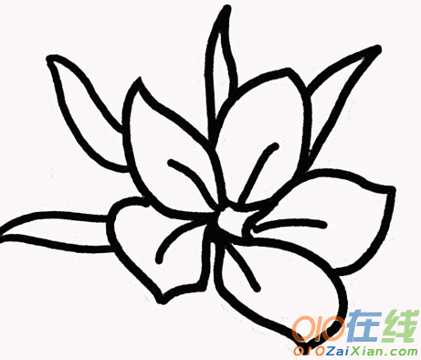 黑板报樱花简笔画