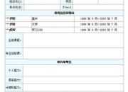 標準的個人簡歷表格模板空白