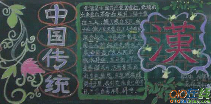 中国文化黑板报