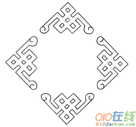 黑白黑板报花边边框简笔画